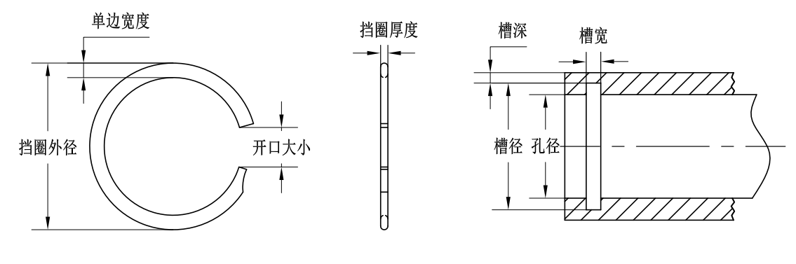 VK-106孔用單層螺旋擋圈